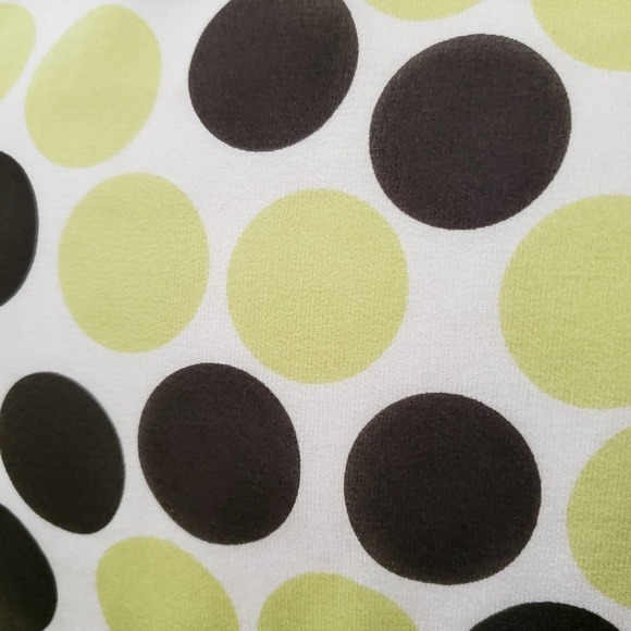 Tahari • Polka-Dot Blouse • Citron and Brown • Ruffles & Dots • Size 10 - Picture 4 of 6